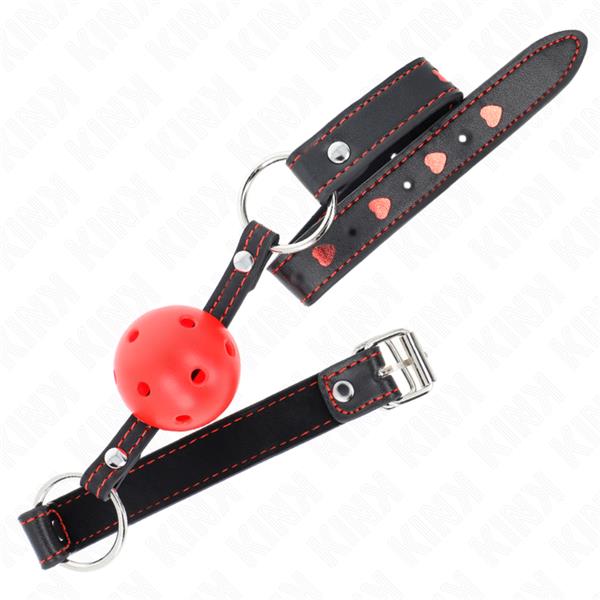 HOLLOW HARD RED BALL GAG MODEL 2 65 x 2.5 CM