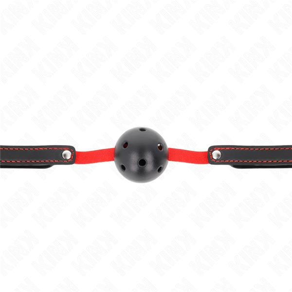HOLLOW HARD MOUTH 4.5 CM GAG WITH ELASTIC BELT 56 x 1.5 CM