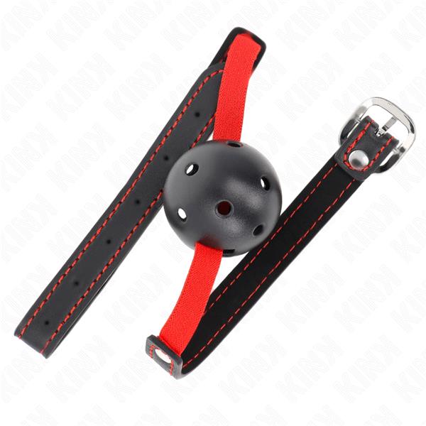 HOLLOW HARD MOUTH 4.5 CM GAG WITH ELASTIC BELT 56 x 1.5 CM
