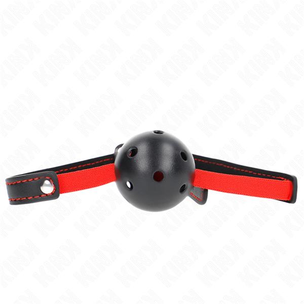 HOLLOW HARD MOUTH 4.5 CM GAG WITH ELASTIC BELT 56 x 1.5 CM