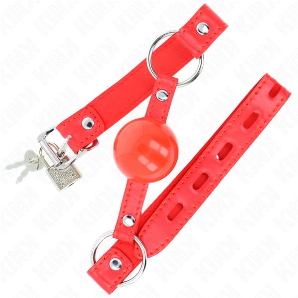 TPE BALL 4 CM GAG WITH ROJO LOCK 60 x 2 CM