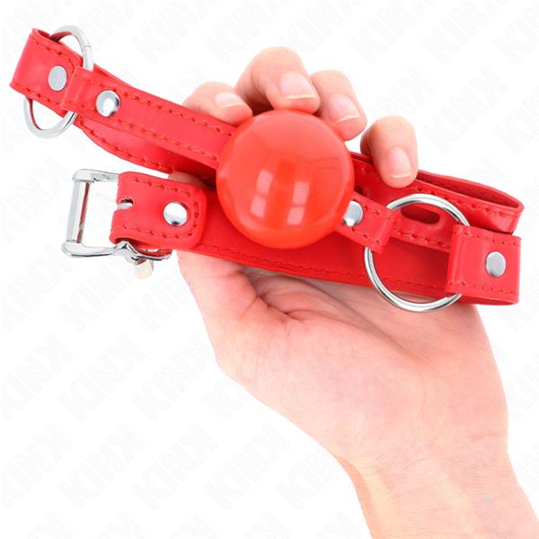 TPE BALL 4 CM GAG WITH ROJO LOCK 60 x 2 CM