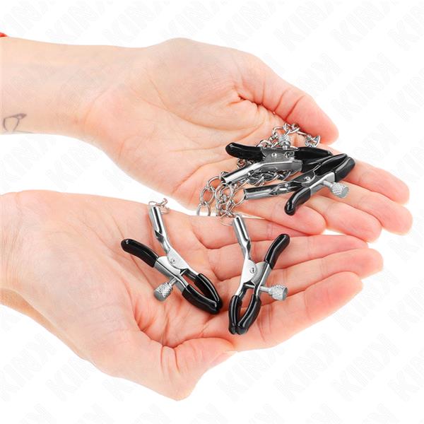 4 NIPPLE AND CLIT CLAMPS ADJUSTABLE SILVER