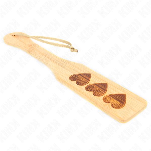 BAMBOO PALLET HEART DESIGN 32 X 5.5 CM