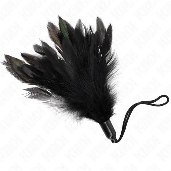 TICKLE FEATHERS WITH ROPE HANDLE PLASTIC BASE 15 CM