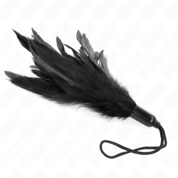 TICKLE FEATHERS WITH ROPE HANDLE PLASTIC BASE 15 CM