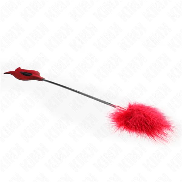 TICKLE FEATHERS WITH ROSE-SHAPED PADDLE 8 CM