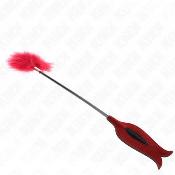 TICKLE FEATHERS WITH ROSE-SHAPED PADDLE 8 CM