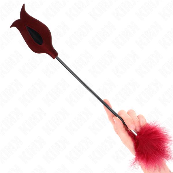TICKLE FEATHERS WITH ROSE-SHAPED PADDLE 8 CM