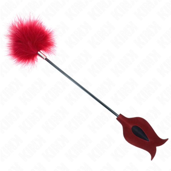 TICKLE FEATHERS WITH ROSE-SHAPED PADDLE 8 CM