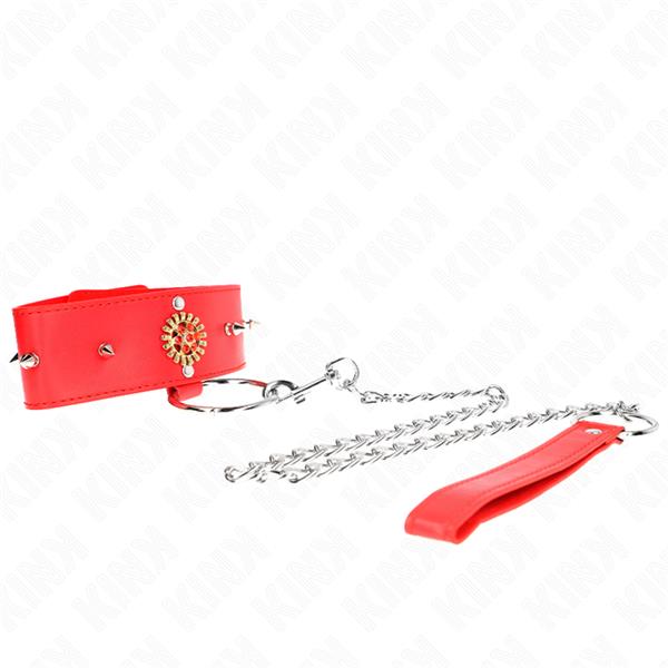 RED DIAMOND NECKLACE WITH BELT 65 CM AJDUSTABLE 35-51 CM X 7 CM