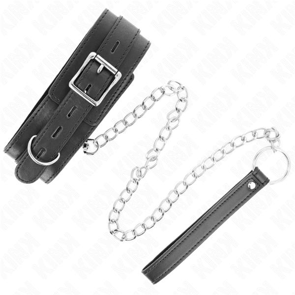 COLLAR WITH BELT 65 CM WITH STRAP BLACK 54 X 4.5 CM