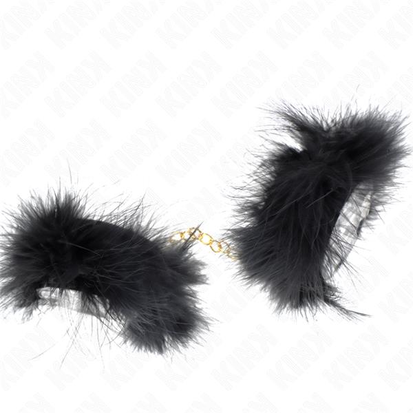 FEATHER HAND CUFFS WITH GOLD CHAIN MODEL 0