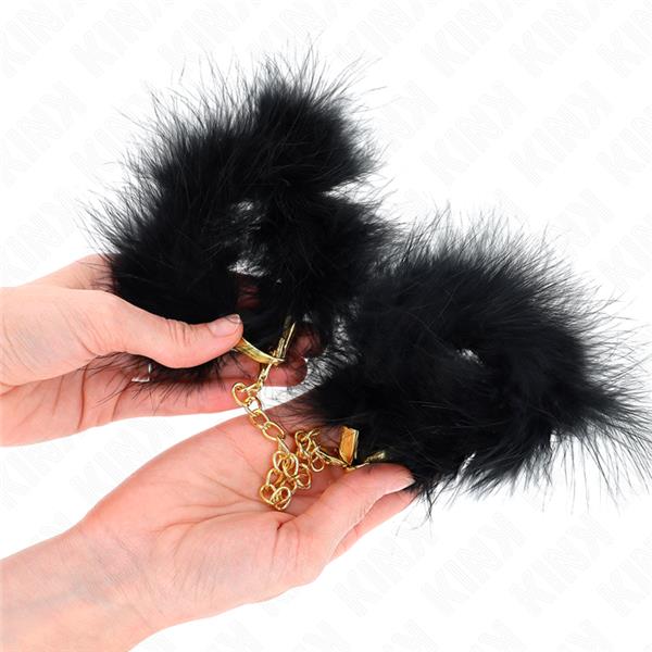 FEATHER HAND CUFFS WITH GOLD CHAIN MODEL 0