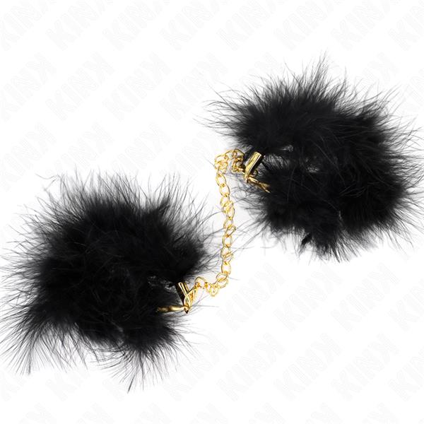 FEATHER HAND CUFFS WITH GOLD CHAIN MODEL 0