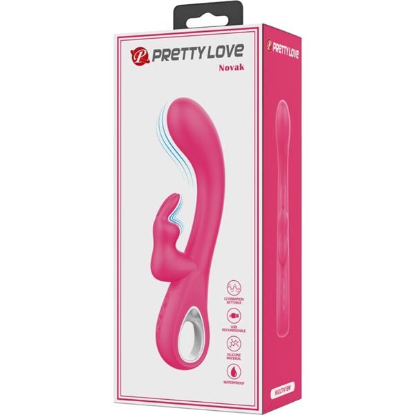 NOVAK RABBIT VIBRATOR 12 VIBRATIONS PINK