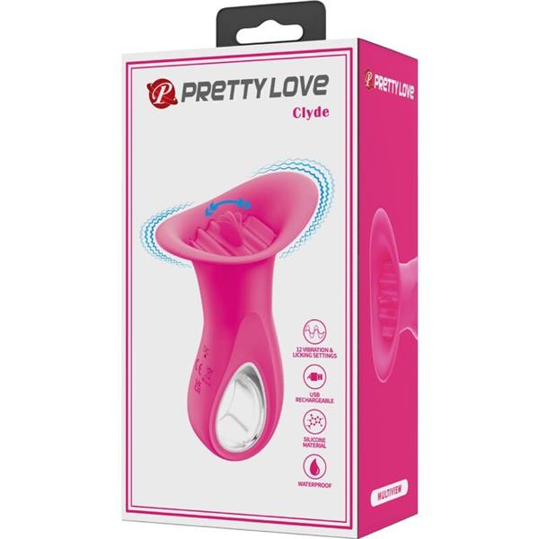 CLYDE ORAL VIBRATOR VIBRATING TONGUE 12 VIBRATIONS PINK