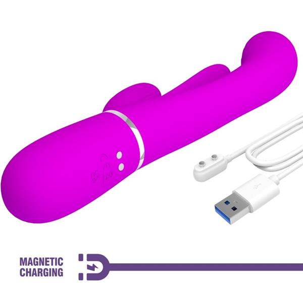 SHANIA TRIPLE RABBIT VIBRATOR MULTIFUNCTION PINK