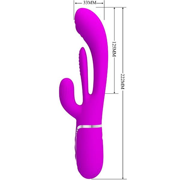 SHANIA TRIPLE RABBIT VIBRATOR MULTIFUNCTION PINK