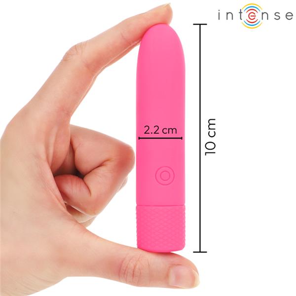SYMONE USB RECHARGEABLE VIBRATING BULLET 8 VIBRATIONS PINK 10 X 2.2 CM