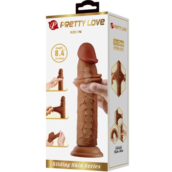 KEON REALISTIČNI DILDO 21 CM RJAVA