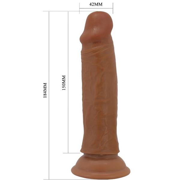 QUENTIN REALISTIČNI DILDO 18 CM RJAVA