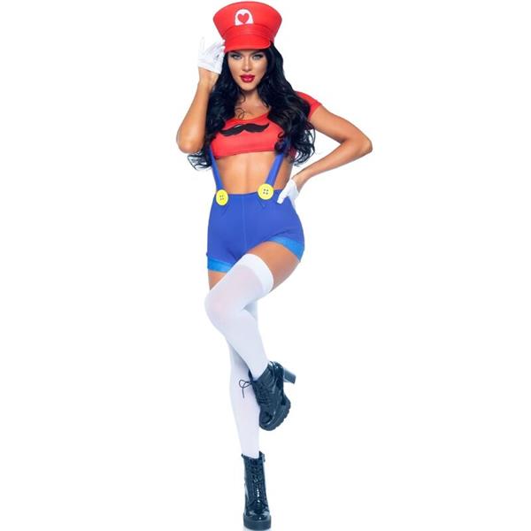 SEXY COSTUME MARIO BROS RED/BLUE S