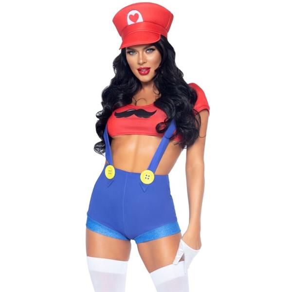 SEXY COSTUME MARIO BROS RED/BLUE S