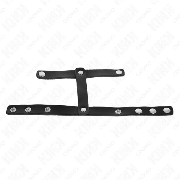 ADJUSTABLE LEATHER PENIS RING AND BALL DIVIDER STRAP