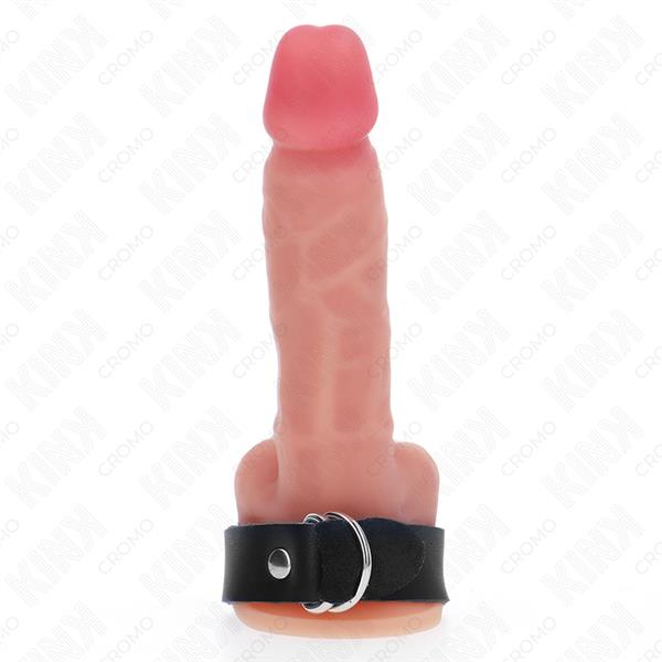 LEATHER PENIS RING WITH PRESSURE CLOSURE 22 X 2 CM