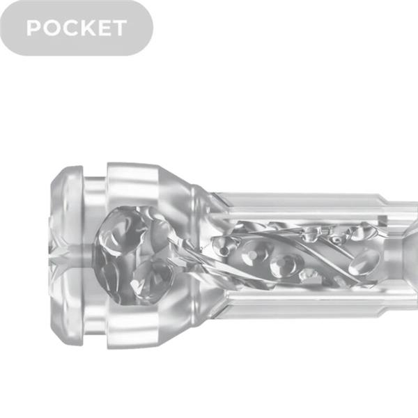 FEEL POCKET STROKER CRYSTAL BY KIIROO TRANSPARENT