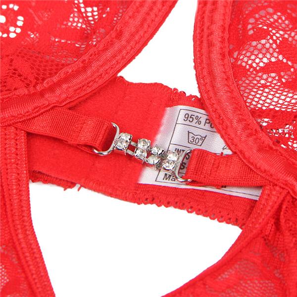954208 LACE BABYDOLL WITH ADJUSTABLE STRAPS RED S/M