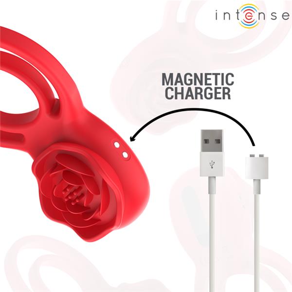 GAIL STIMULATOR ROSE 10 VIBRATIONS RED REMOTE CONTROL