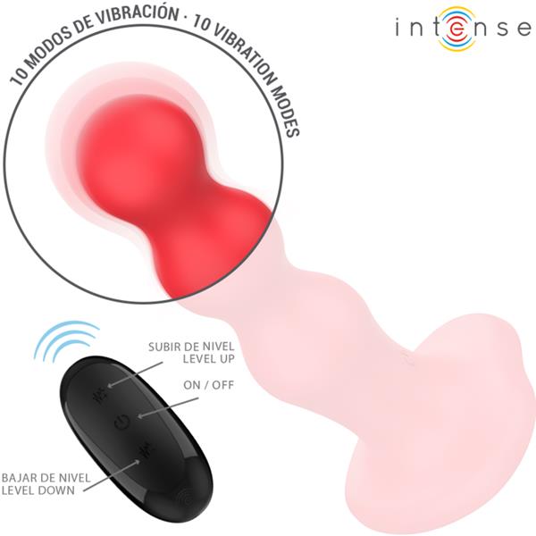 CODY VIBRATOR WITH SUCTION CUP RED REMOTE CONTROL