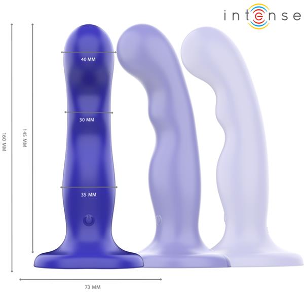 SHORTY VIBRATOR WITH SUCTION CUP BLUE REMOTE CONTROL