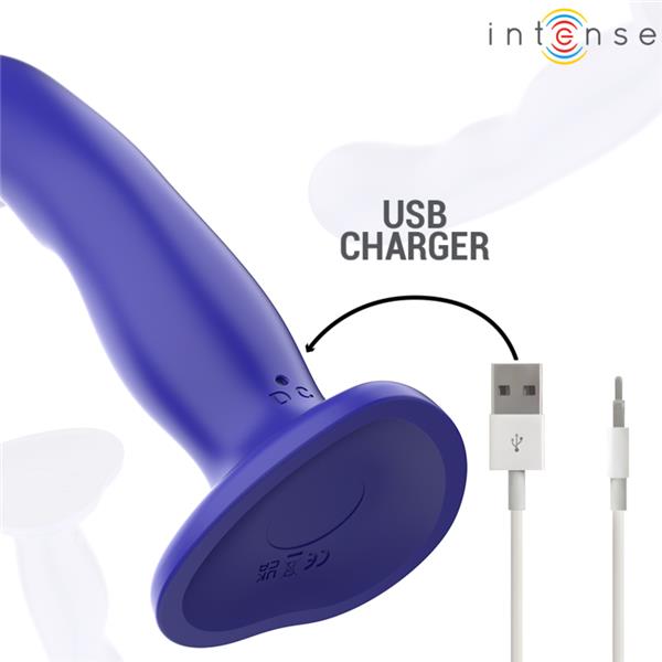 SHORTY VIBRATOR WITH SUCTION CUP BLUE REMOTE CONTROL