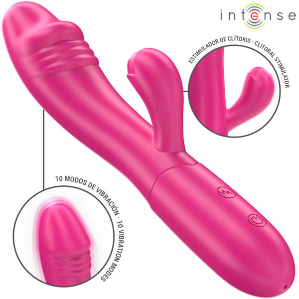 IVY FLEXIBLE VIBRATOR 10 VIBRATIONS WITH STIMULATING TONGUE PINK