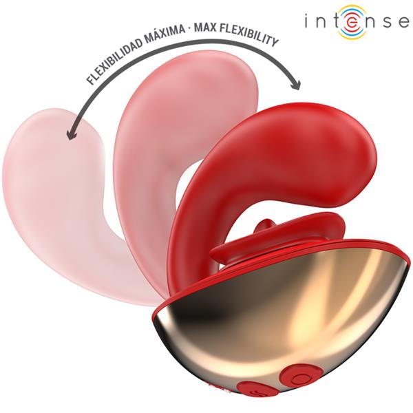 MARIAH VIBRATOR & STIMULATOR IN U SHAPE 10 VIBRATIONS RED