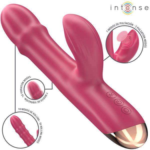 CHLOE MULTIFUNKCIONALNI VIBRATOR 3 V 1 RDEČA