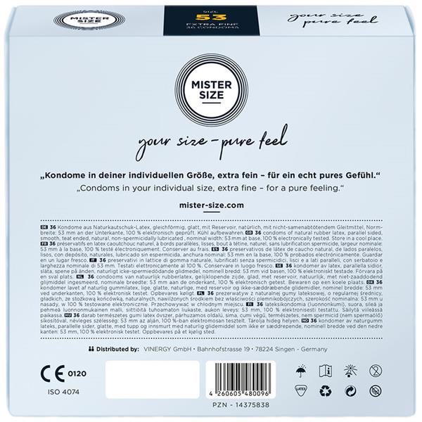 CONDOM SIZE M 53 MM (36 UNITS)