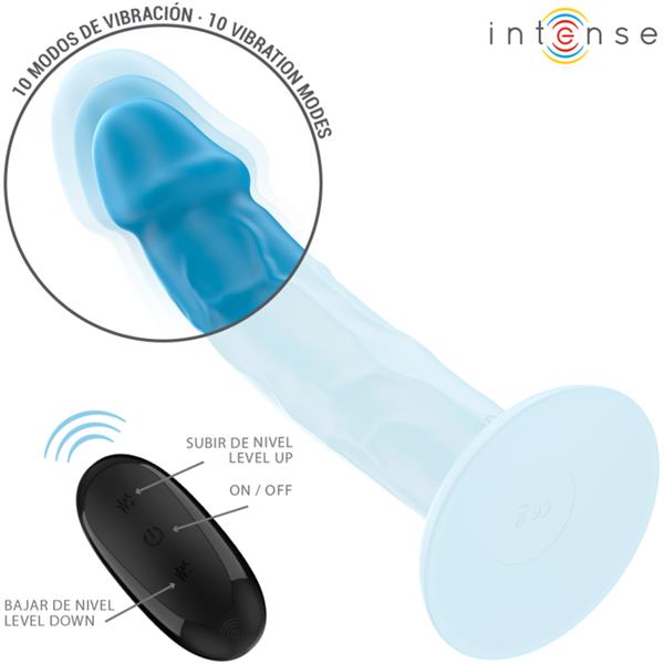 PHOEBE REALISTIC VIBRATOR 10 VIBRATIONS BLUE REMOTE CONTROL
