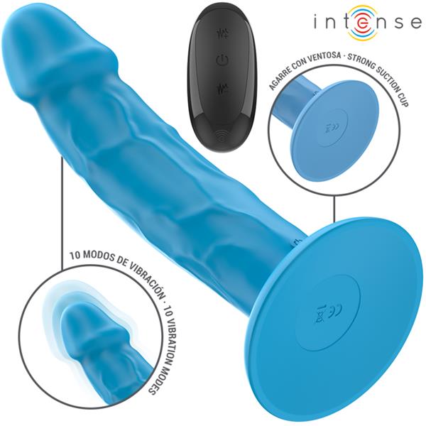 PHOEBE REALISTIC VIBRATOR 10 VIBRATIONS BLUE REMOTE CONTROL