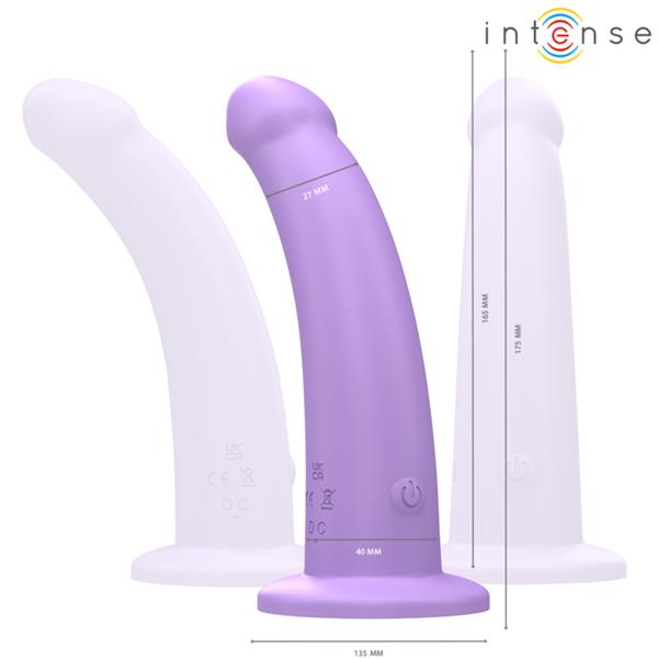EDDIE VIBRATOR 17.5 CM 10 VIBRATIONS PURPLE REMOTE CONTROL