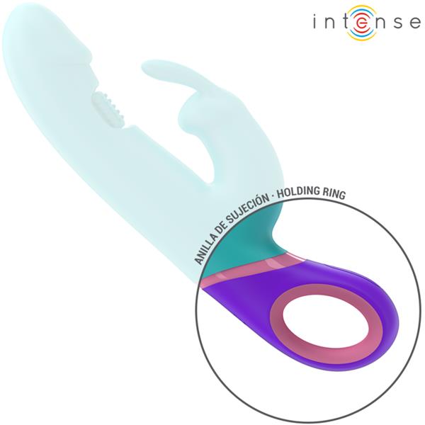 MONICA RABBIT VIBRATOR WITH ROTATING G-SPOT STIMULATOR BLUE