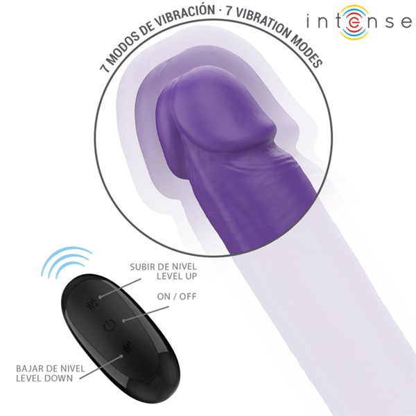 GUNTER DILDO DOUBLE VIBRATOR 40 CM PURPLE REMOTE CONTROL