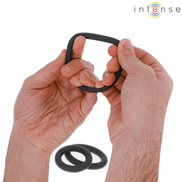 HUGH 3 BASIC SILICONE PENIS RINGS BLACK