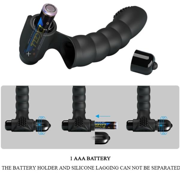 ALEXANDER FINGER VIBRATOR 10 VIBRATIONS BLACK