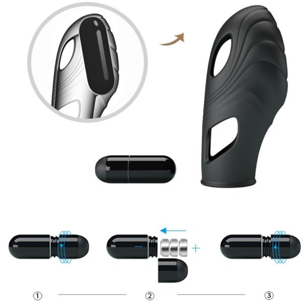 LICH SILIKONSKI FINGER VIBRATOR CRNI