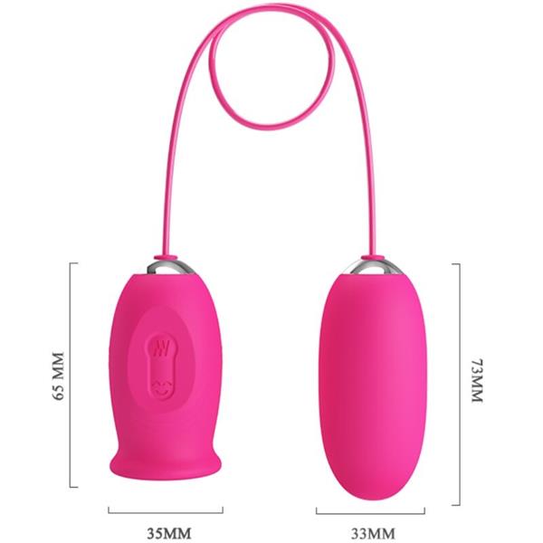 DAISY VIBRATING EGG + CLITORIS STIMULATING TONGUE PINK