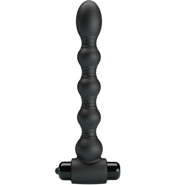 LYNN SILICONE ANAL PLUG 10 VIBRATIONS BLACK